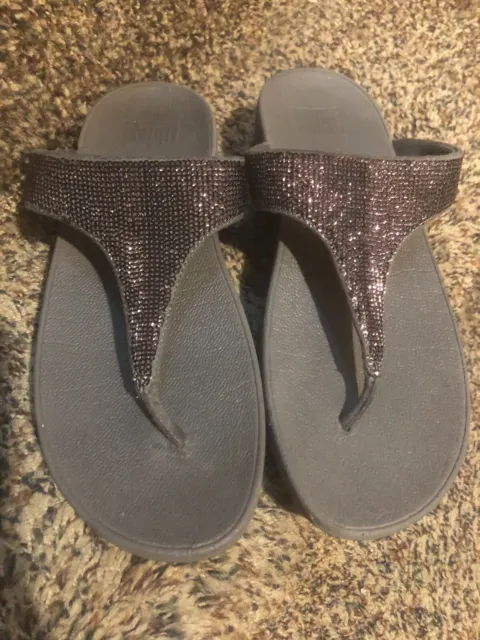 FitFlop Women's Electra Micro Toe-Post Pewter US Size 9 EU 41