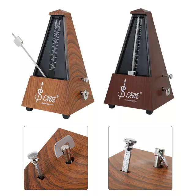 Metronomo torre velocità regolabile con anello a campana per chitarra ukulele pianoforte