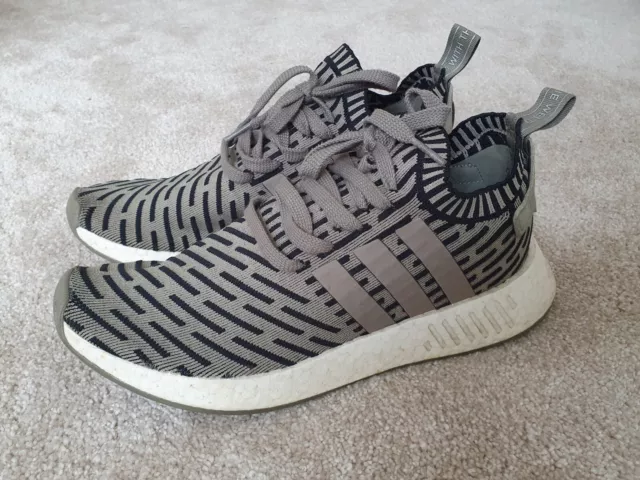ADIDAS ORIGINALS NMD R2 PK Primeknit Mens Khaki Green Trainers Size 9 2016 59.99 PicClick UK