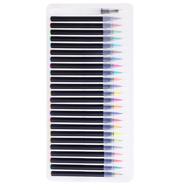 Juego de lápiz pincel pintura de acuarela lápices encaje marcador de color lavable pincel para