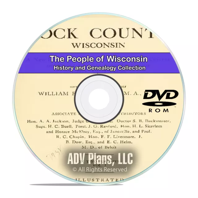 Wisconsin WI, People & Civil War History and Genealogy 292 Books DVD CD B20