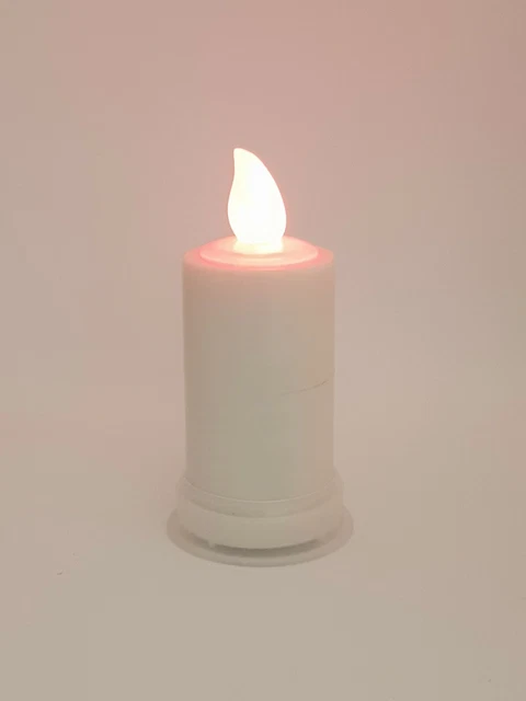 Lumino LED Rosso A Batteria Per Cimitero - Luci Votive, Candele Elettriche, Decorazione Tombale