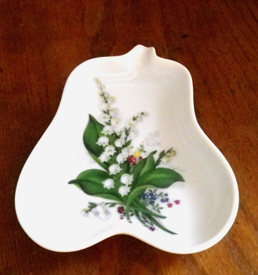 ANCIEN CENDRIER VIDE POCHE  EN GRE  DECOR FLEUR DE LYS  SIGNE LOSSON 