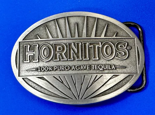 Hornitos 100% Puro Agave Tequila Advertisement Silver Tone Oval Belt Buckle