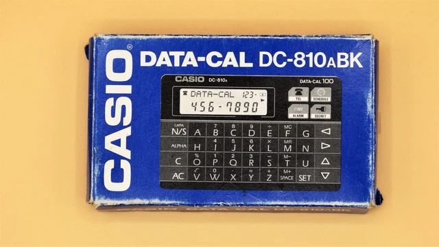 Calculadora Casio data-cal DC-810 aBK. Calculadora vintage, antigua año 1988