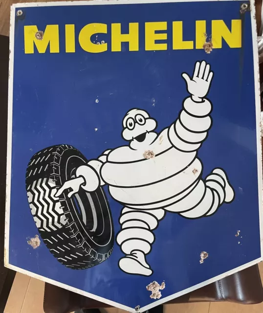 Insegna Tabella  Smaltata Vintage Michelin