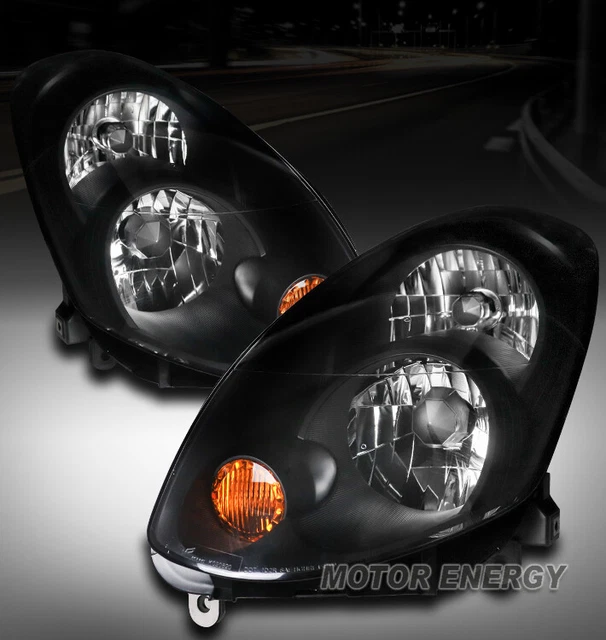 For 05-06 G35 G35X Sedan 4Dr (Fit Hid) Headlight Headlamp Black Left+Right Pair