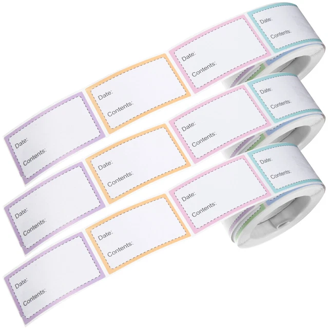 3 ROLLS FILE Identification Stickers Food Classification Labels Office ...