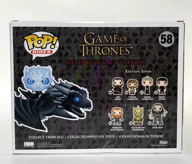 Funko Pop! Game of Thrones Rides Night King and Icy Viserion #58 Glow GITD Vinyl 3
