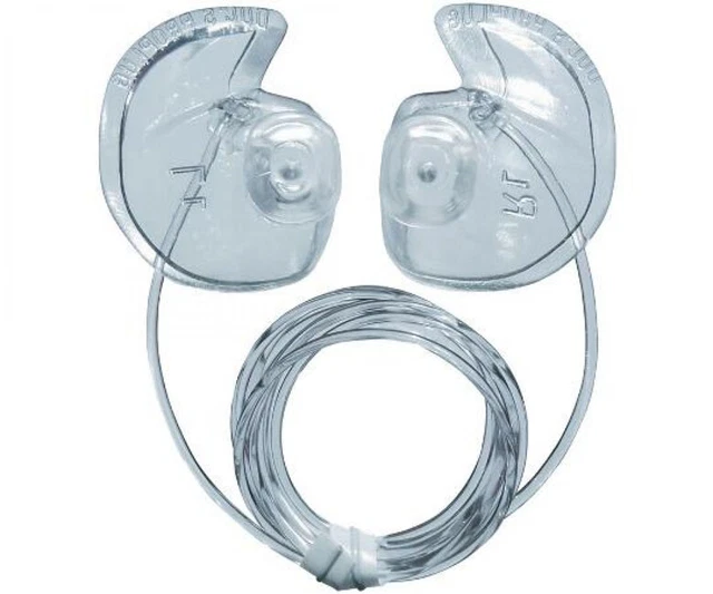 Doc's ProPlugs SCUBA Diving Preformed Clear Vented Earplugs w/ Leash - X-Large