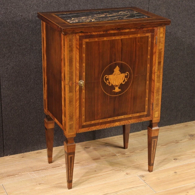 Cupboard Antique Style Louis XVI Furniture Wood Inlaid Level Marble Table 900