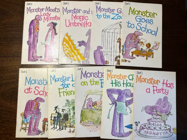 Lot of 9 Bowmar MONSTER Books Readers Ellen Blance Ann Cook Quentin Blake