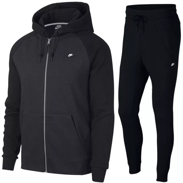 Nike Air Mens Tracksuit Hoodie Fleece Joggers Sweatpants Bottoms Zip Logo Black