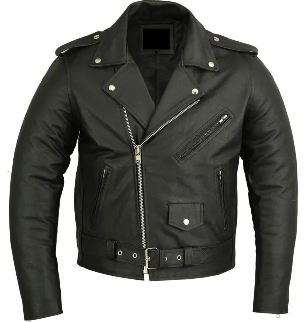 Men's Leather Black Brando Motorcycle Jackets