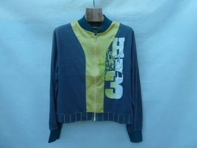 System Five Abbigliamento sportivo vintage anni '90 Top tuta con zip intera...