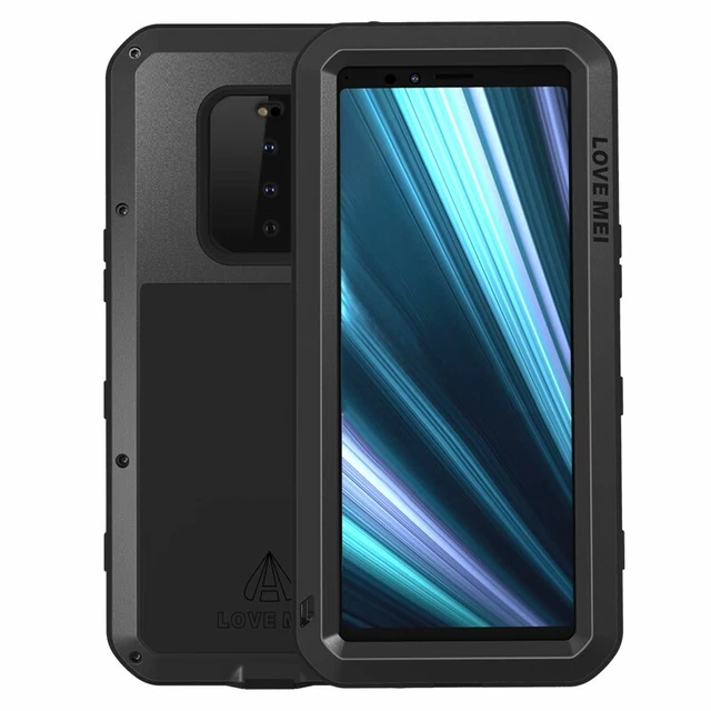 Coque Anti-choc Et étanche IPhone 16 – LOVE MEI – Noir – Intégrale Avec Sangle – Fabriquée En France