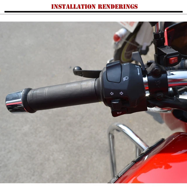 Hand Grips Motorcycle Heated Gloves Handle Bar Cover Warm Handlebar 6