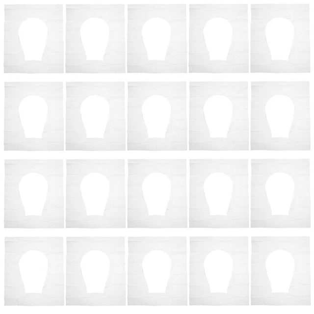 100 piezas Asiento de inodoro desechable Papel Funda de Entrenamiento Inodoro White