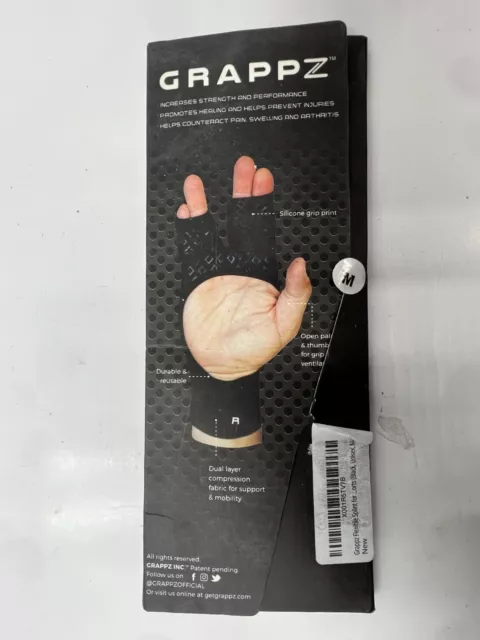 Grappz Middle Finger Tape Alternative & Splint Finger Support Compression Glove