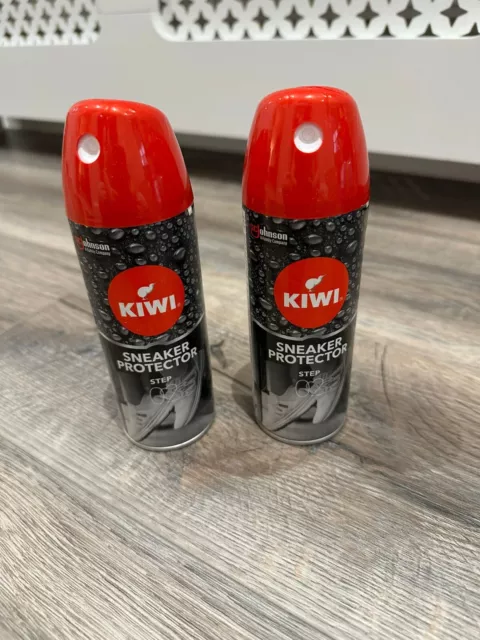 Kiwi Sneaker Protector Spray x 2 STEP 2 protects trainers, canvas and fabric