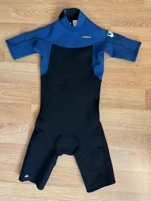 Quiksilver Boys 2/2 Sessions Short Sleeve Back Zip Wetsuit Springsuit Size 14