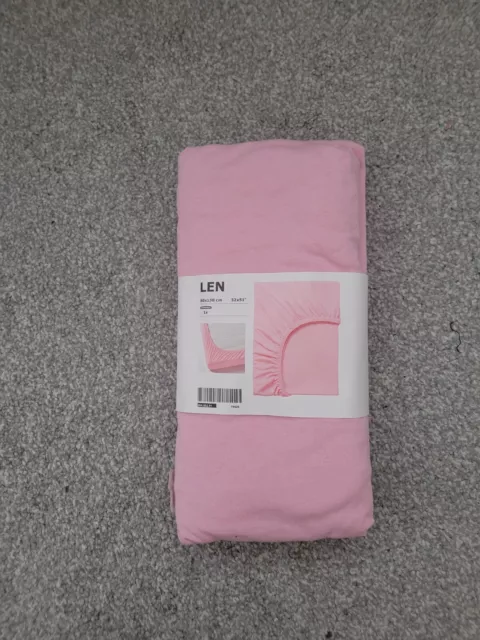 IKEA pink toddler bed sheet 80x130 new