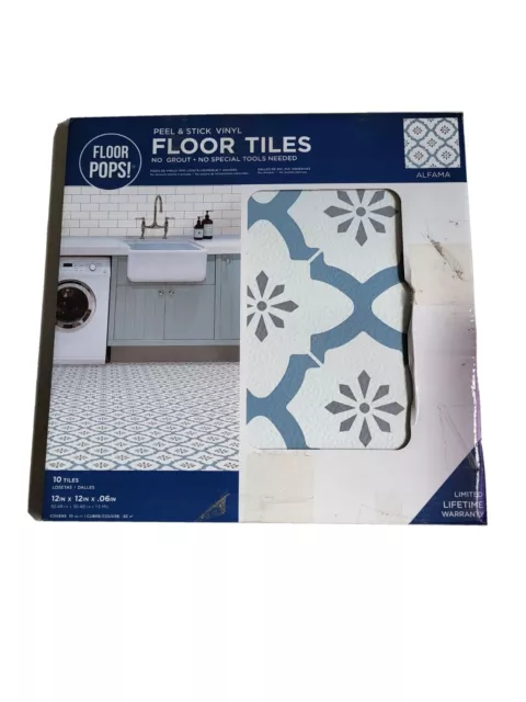 Wallpops FP2943 Piastrelle per pavimenti in peeling e bastone Alfama, multicolore, 12"" X 12"" 10pk
