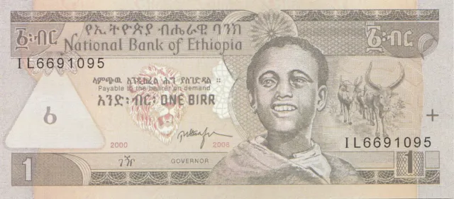 Ethiopia 1 Birr P 46e 2008 UNC (EE 2000 - 2008)  46 e