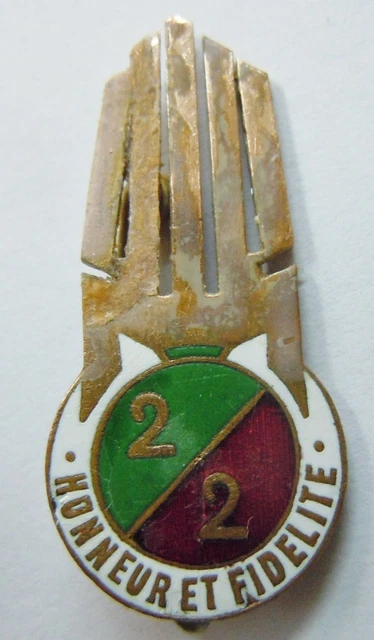 INSIGNE FLAMME DE Beret 2° Rei Algerie Légion Étrangère Retirage Drago
