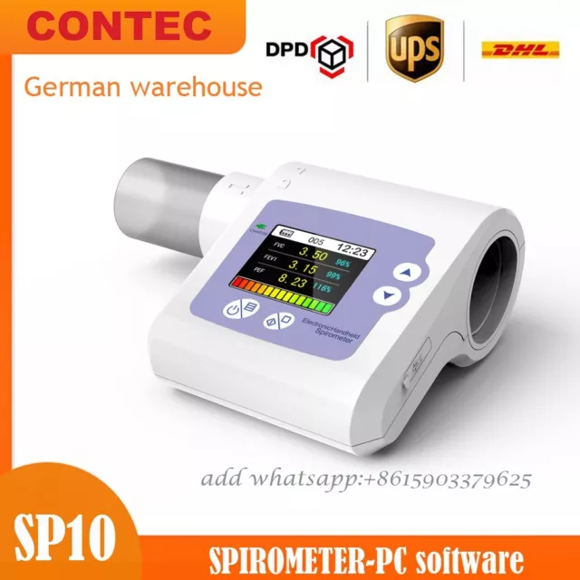 SP10 Digital Spirometer Lungenvolumen Gerät Lungenfunktion+PC -Software