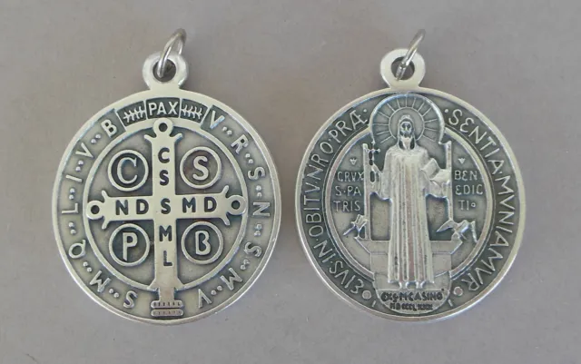 Benediktus Amulett Kettenanhänger 3,3 cm hoch 1 Stück Medaillie Anhänger Q1006 2