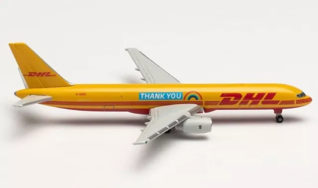 New! Herpa 535526 Boeing 757-200F DHL Air "Thank you", reg G-DHKF  1:500 diecast