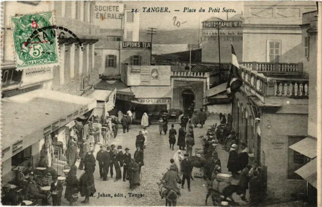 CPA AK TANGER Place du Petit Socco MAROC (796865)