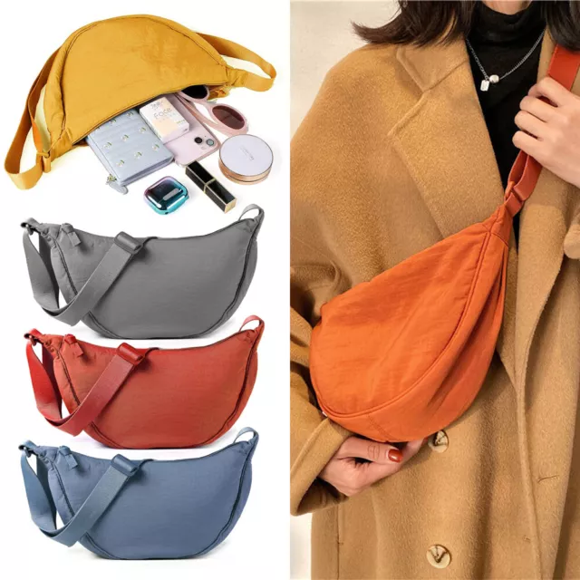 Women Crescent Shape Crossbody Bag Sling Shoulder Purse Casual Dumpling Bag  US