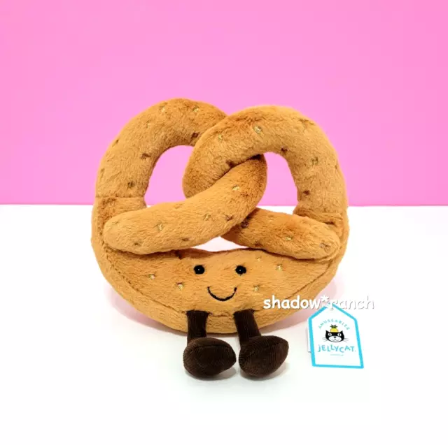 Jellycat AMUSEABLE PRETZEL [LARGE] Soft Plush Fun Stuffed Bakery Food Toy NWT