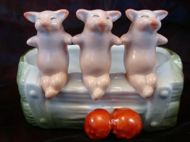 Cuenco Cerdo Fauna Art Deco-alemán Estilo Art Nouveau Estilo Porcelana