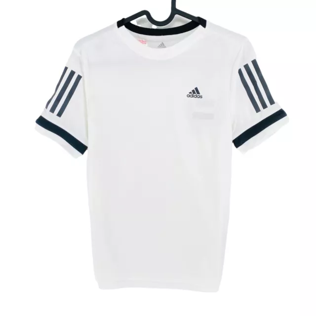 Adidas Climacool Niños Jóvenes Blanco Camiseta Cuello Redondo Talla 11-12 Años