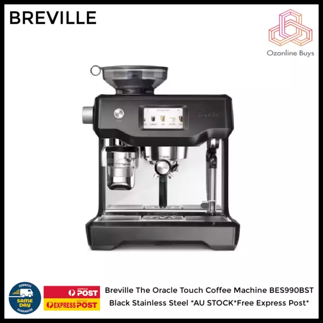 Breville The Oracle Touch Coffee Machine BES990BST Black Stainless Steel *AU STO