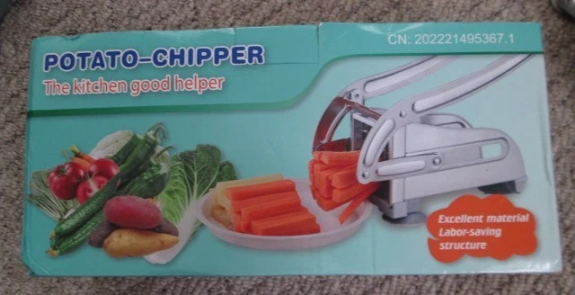 Potato Force POTATO CHIPPER CHIP cutter metal strong. dinted box. new not used £10. ...