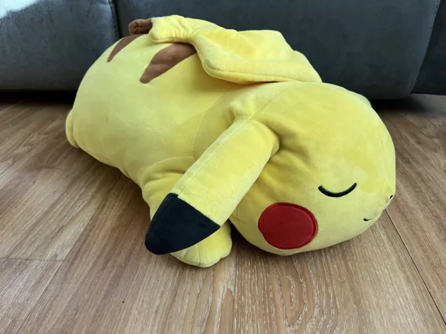 Pokemon 18” Sleeping Pikachu Soft Jumbo Large Plush Stuffed Free Shipping