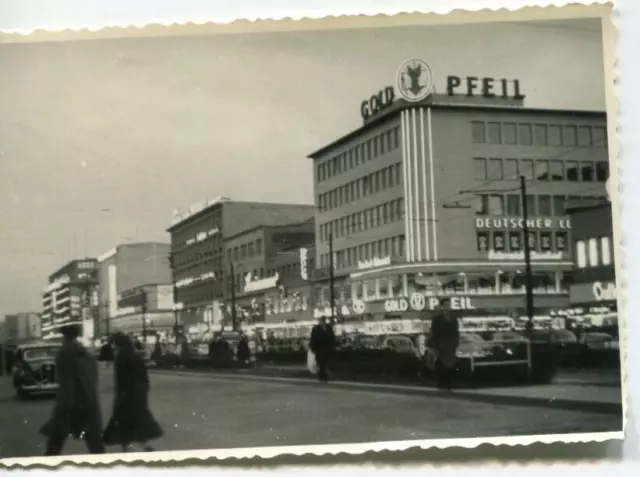 2x altes Foto Berlin Tauentzienstrasse 1956, 1950er, 6x9cm