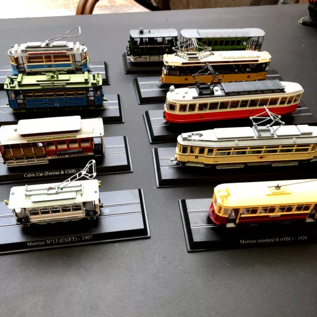 1:87 Atlas Scale Vintage Train Tram Cars Ho Bus Model Collections Diecast Tram