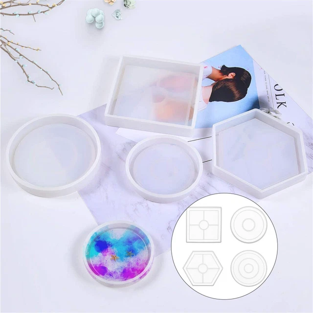 Coaster Mold DIY Crystal Epoxy Mold Epoxy Resin Molds Simple