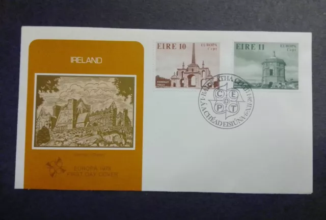 Sobres Primer Dia  Fdc Irlanda 1978. Europa Cept. Monumentos