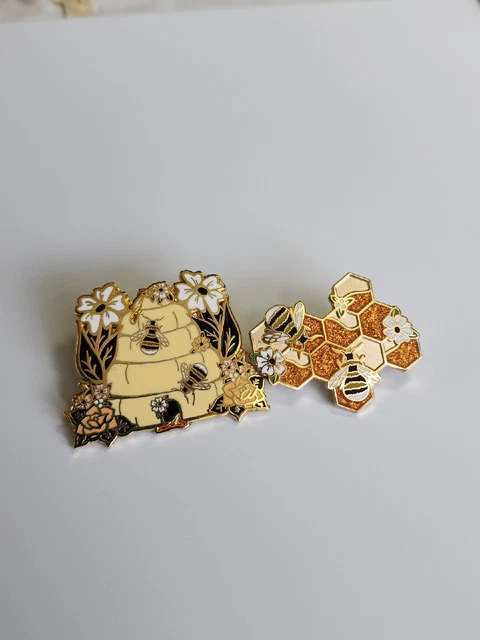 Bee Hive Lapel Pin Lot Of 2