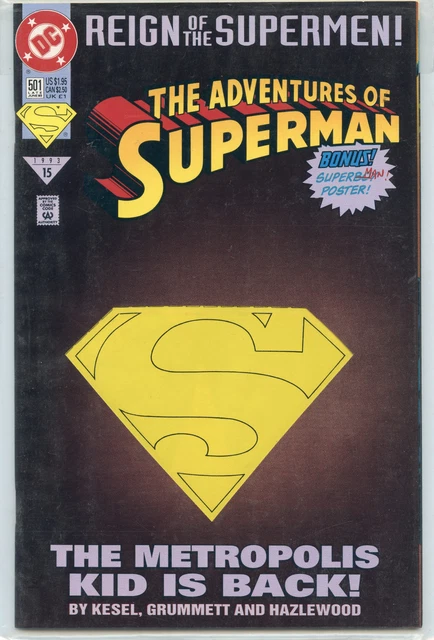 The Adventures of Superman #501 (June 1993, DC Comics) Die Cut Cover