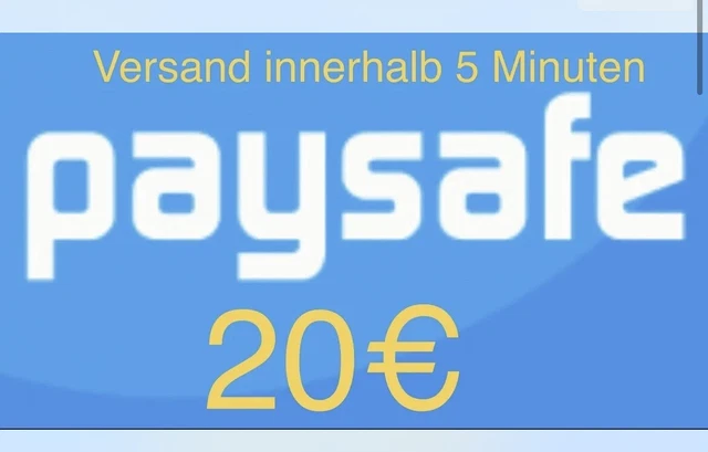 PaySafeCard 20€ Guthaben - Versand innerhalb 5 Min - Beschreibung Beachten