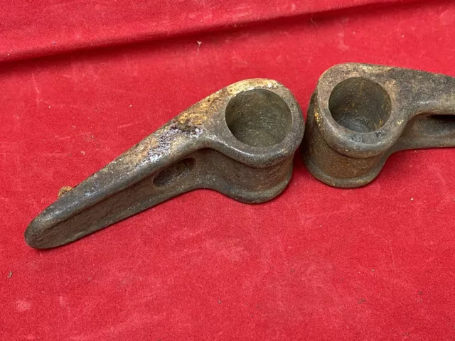 Pair Antique Pintle Hinges ~ 3 3/4"L x 1 3/8" ~ Old Barn Door Hardware 3