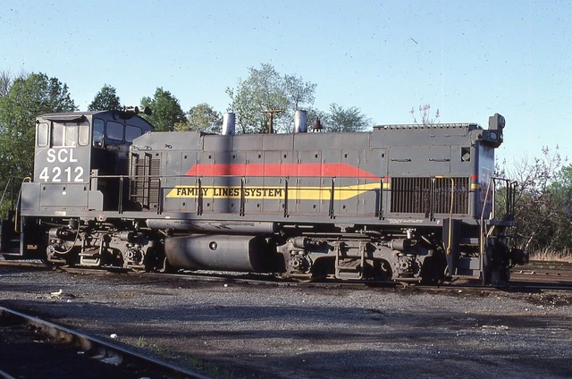 ORIGINAL RAILROAD SLIDE SCL SEABOARD COAST LINE 4212 Charlotte NORTH CAROLINA