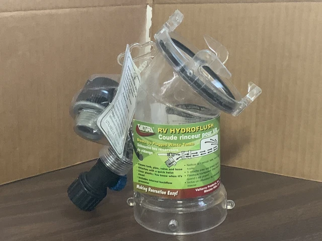 Valterra 45 Degree Hydroflush Attachment Valve Clear for RV Camper